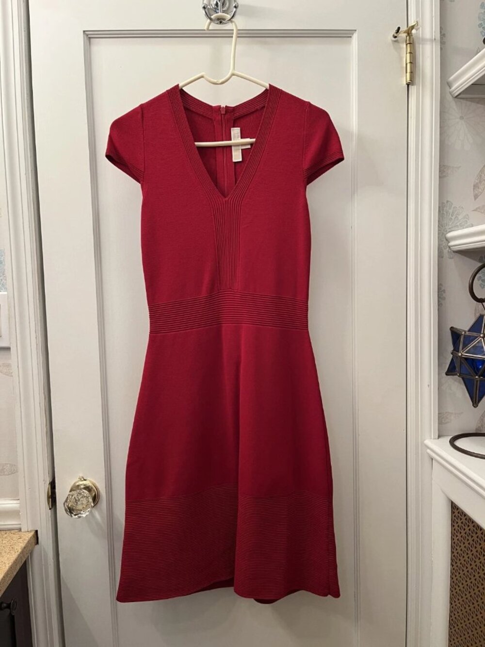 Michael Kors Red Knit Dress - Small - cap sleeve